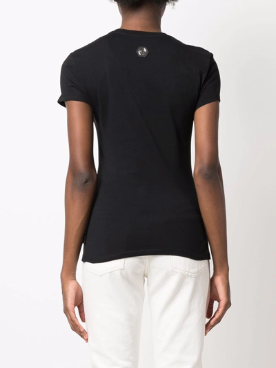 Philipp Plein Logo-print Cotton T-shirt In Black