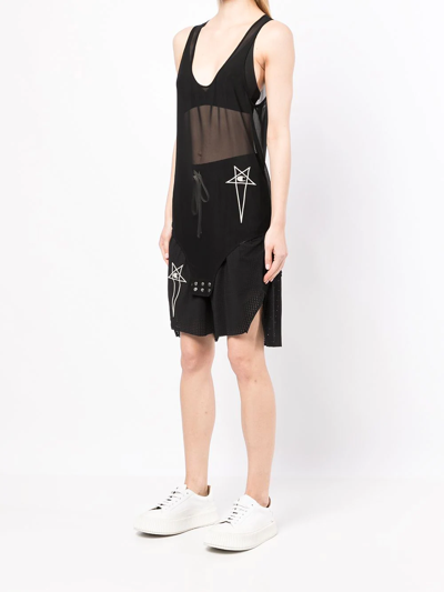 Rick Owens X Champion Embroidered-logo Tank Top In Black