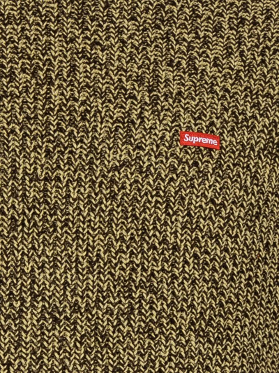 Supreme Melange Rib Knit Sweatshirt In Brown