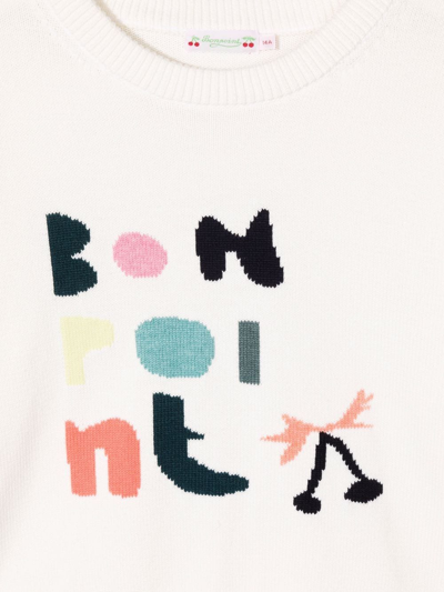 Shop Bonpoint Anumati Logo-intarsia Jumper In White