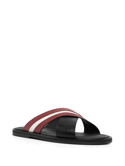 Shop Bally Crossover-strap Sandals In Black