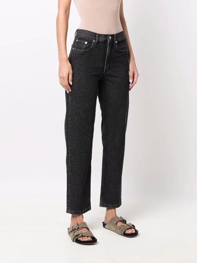 Apc Jean Martin Cotton Denim Vintage Jeans In Black