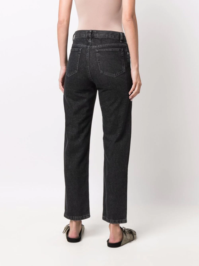 Apc Jean Martin Cotton Denim Vintage Jeans In Black