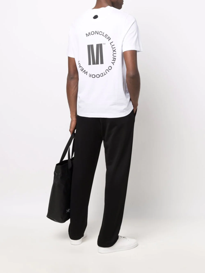Moncler Brand-print Relaxed-fit Cotton-jersey T-shirt In White