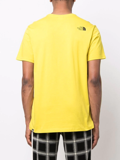 Shop The North Face Simple Dome Logo-print T-shirt In Yellow