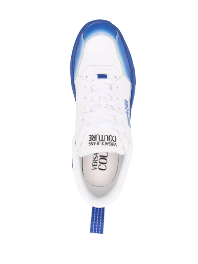 Shop Versace Jeans Couture Gradient Lace-up Sneakers In White