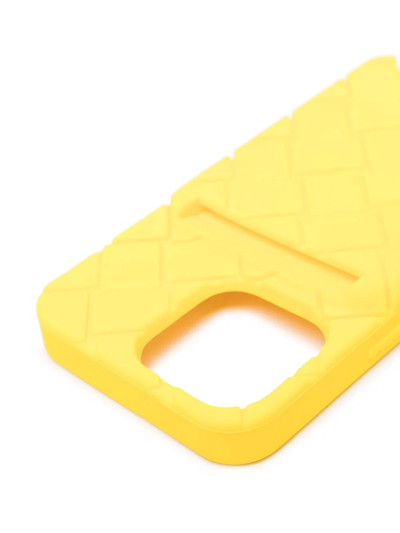 Shop Bottega Veneta Embossed Iphone 13 Pro Case In Yellow