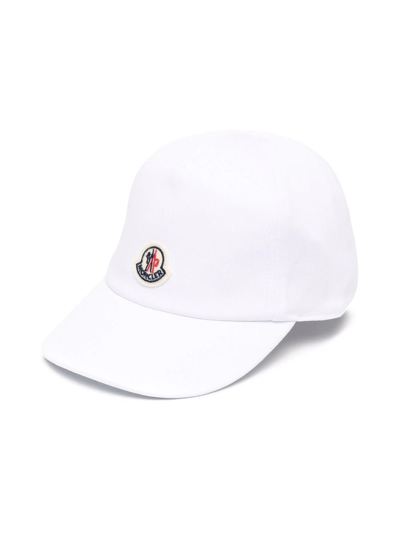 Shop Moncler Logo-patch Cotton Cap In White