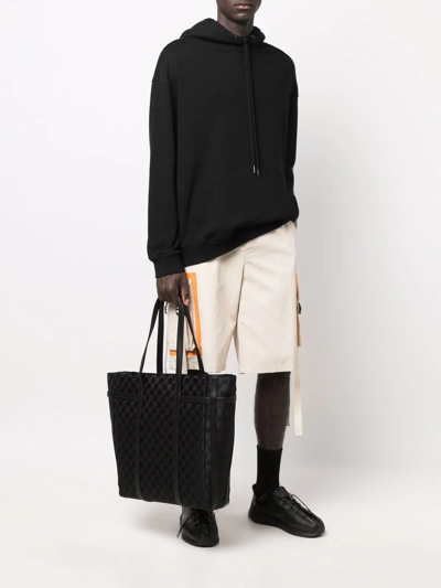 Misbhv Jacquard-monogram Tote Bag In Black