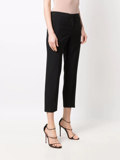 Shop Alexander Mcqueen Low-rise Cropped Trousers In Black