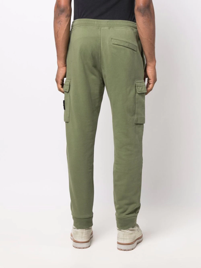 Shop Stone Island Compass Badge Track Pants In Green