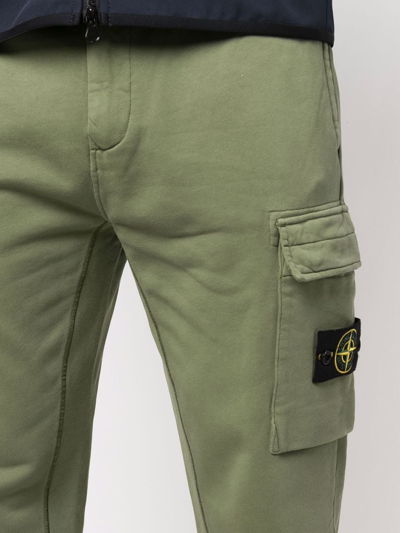 Stone Island Compass Badge Track Pants In Green