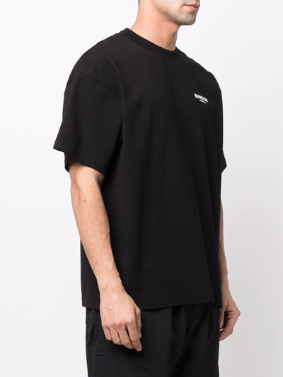 Shop Represent Logo Print Cotton T-shirt In Black