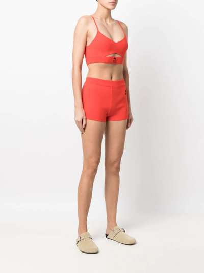 Etro Fine-knit Logo-embroidered Co-ord In Red