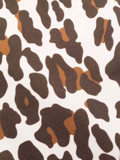 Tory Burch Leopard-print Bikini Bottoms In Brown