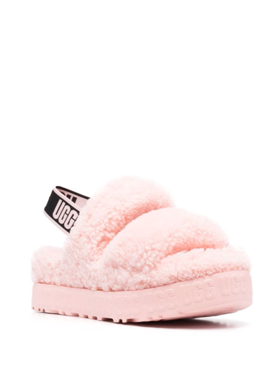 Shop Ugg Logo-slingback Sandals In Pink