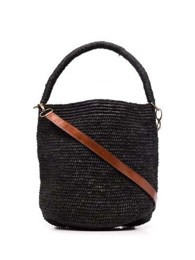 Shop Ibeliv Siny Woven Tote In Black
