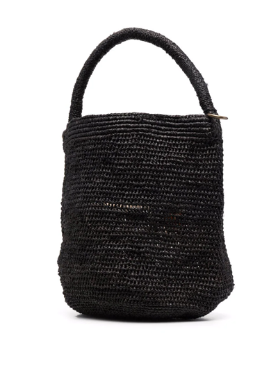 Shop Ibeliv Siny Woven Tote In Black