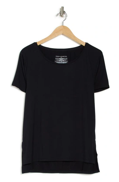 Shop French Connection Scoop Neck T-shirt In Anthracite Black