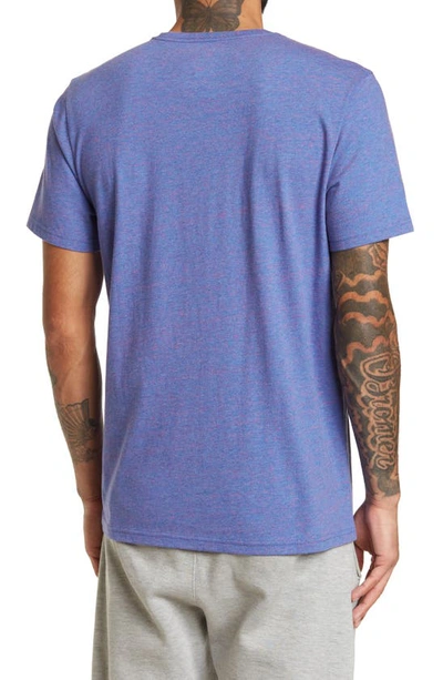 Shop Abound Heathered Crew Neck Short Sleeve T-shirt In Blue- Pink Reverse Chill