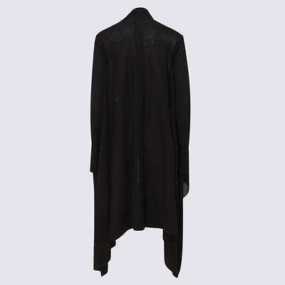 Shop Rick Owens Jet-black Organic Cotton Oversized Knitted Cardigan