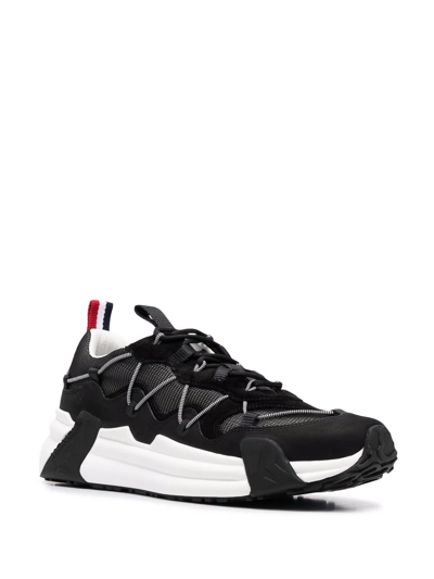Shop Moncler Chunky Lace-up Sneakers In Black