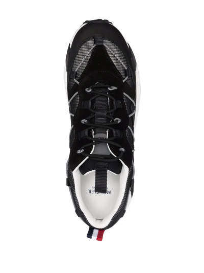 Shop Moncler Chunky Lace-up Sneakers In Black