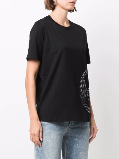 Shop Michael Michael Kors Logo-embellished Short-sleeve T-shirt In Schwarz