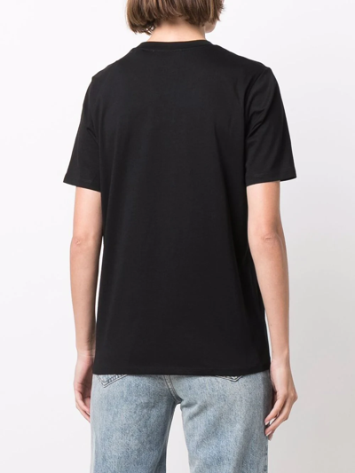 Shop Michael Michael Kors Logo-embellished Short-sleeve T-shirt In Schwarz