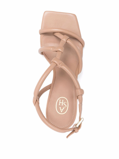 Shop Ash Mask Strappy Leather Sandals In Nude