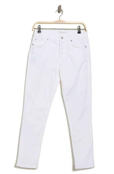 7 For All Mankind Roxanne Ankle Skinny Jeans With Star Embroidery In White  | ModeSens