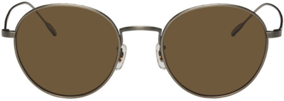 Shop Oliver Peoples Silver Altair Sunglasses In Brushed Silver Sun