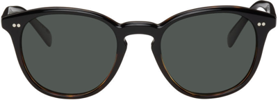 Shop Oliver Peoples Black & Tortoiseshell Desmon Sunglasses In Black/362 Gradient S