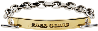 Shop Paul Smith Gold Id Chain Bracelet In 82 Metallics