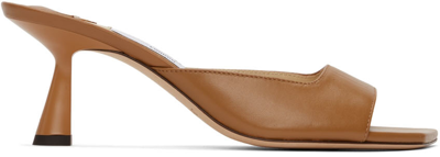 Shop Jimmy Choo Tan Zania 65 Heeled Sandals In Camel