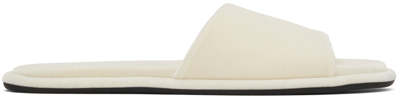 Shop The Row Off-white Canal Slippers In Milk