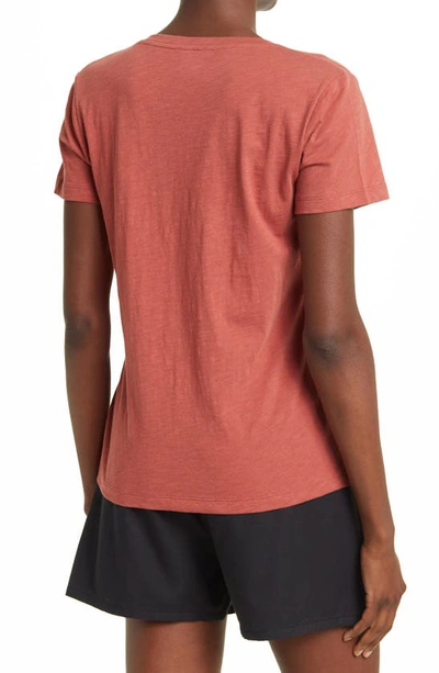 Shop Madewell V-neck Short Sleeve T-shirt In Weathered Brick