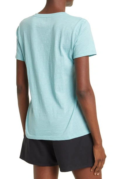 Shop Madewell V-neck Short Sleeve T-shirt In Steely Ocean