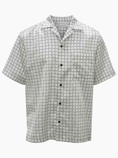 Shop Jw Anderson Short Sleeve Fluid Shirt In White
