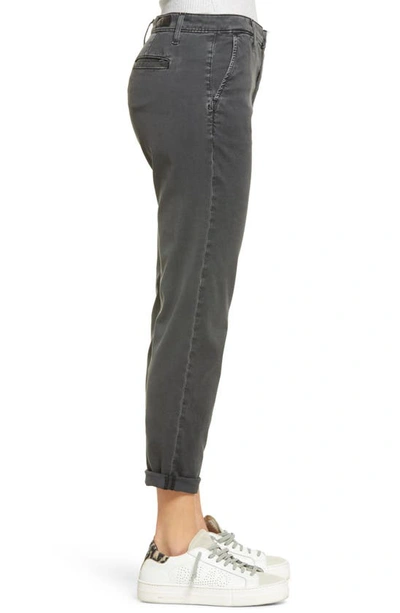 Ag Caden Crop Twill Trousers In Sulfur Twilight