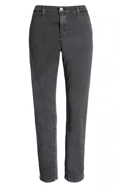 Ag Caden Crop Twill Trousers In Sulfur Twilight