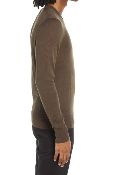 Shop Allsaints Mode Slim Fit Wool Sweater In Haze Green