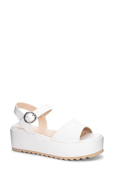 Shop Dirty Laundry Jump Out Platform Sandal In White