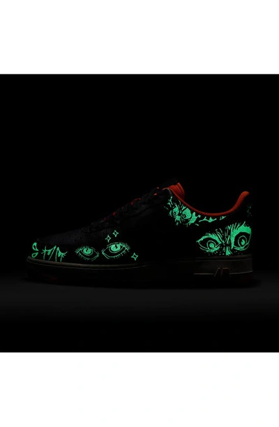 Shop Nike Air Force 1 '07 Halloween Sneaker In 001 Black/ Black