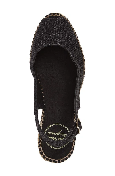 Toni Pons Calafell Slingback Wedge Espadrille In Black Fabric