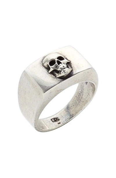 Degs & Sal Men's Skull Ring In Sterling Silver In Silver