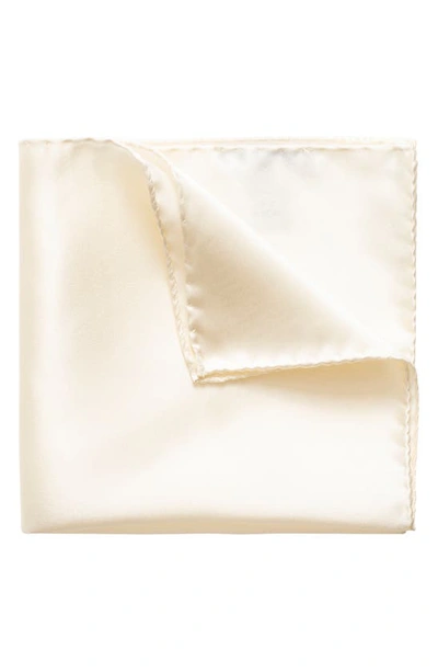 Shop Eton Silk Wedding Pocket Square In Off White