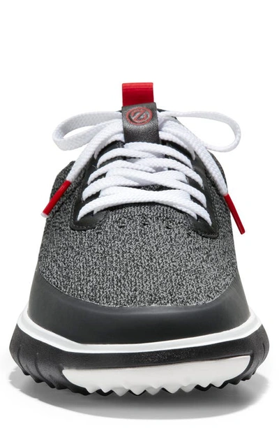 Shop Cole Haan Generation Zerogrand Golf Shoe In Black/ Gray Pinstripe Wr