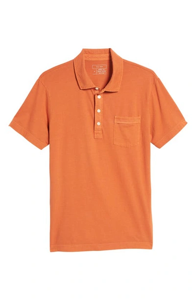 Shop Billy Reid Pensacola Organic Cotton Polo In Burnt Orange