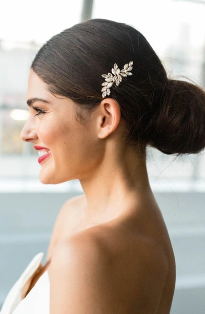 Shop Brides And Hairpins Vasiliki Crystal Hair Comb In Gold